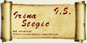 Irina Stegić vizit kartica
